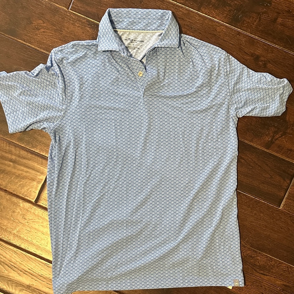 Peter Millar Blue Stars Polo Shirt